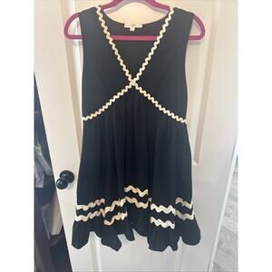 Women’s Entro Dress Quilted Black And White Sleeveless Mini Size Small